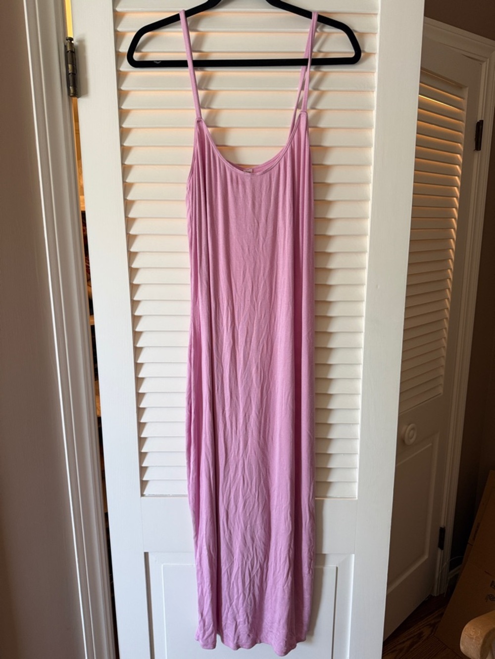 Parade Pink Ribbed Maxi Dress XL Soft Lounge Slip Dress Y2K Coquette